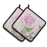 Caroline'S Treasures Bb7447Pthd Rose Garden Pair Of Pot Holders Potholders, Multicolor