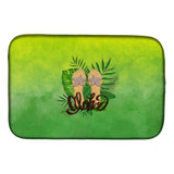 Caroline'S Treasures Aloha Flip Flops Dish Drying Mat, 14 X 21, Multicolor