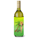 Caroline'S Treasures Bb7452Literk Hello Summer Lady In Swimsuit Wine Bottle Hugger Cold-Beverage-Koozies, 750 Ml, Multicolor