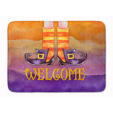 Caroline'S Treasures Halloween Welcome Witches Feet Machine Washable Memory Foam Mat Doormats, Multicolor