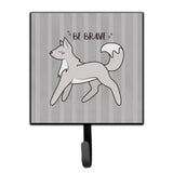 Caroline'S Treasures Nursery Be Brave Wolf Leash Or Key Holder Hooks, Multicolor