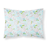 Caroline'S Treasures Watercolor Blue Flowers And Swirls Pillowcase, Standard, Multicolor