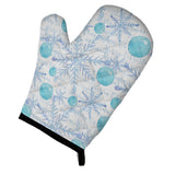 Caroline'S Treasures Winter Snowflakes On White Decorated Oven Mitt, 12 X 8.5, Multicolor