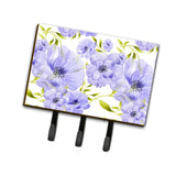 Caroline'S Treasures Watercolor Blue Flowers Wall Hook, Triple, Multicolor