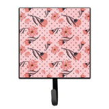 Caroline'S Treasures Pink Flowers And Polka Dots Wall Hook, Small, Multicolor