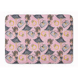 Caroline'S Treasures Watercolor Fashion Diva On Pink Floor Mat, 19 H X 27 W, Multicolor