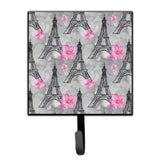 Caroline'S Treasures Watercolor Pink Flowers Eiffel Tower Wall Hook, Small, Multicolor