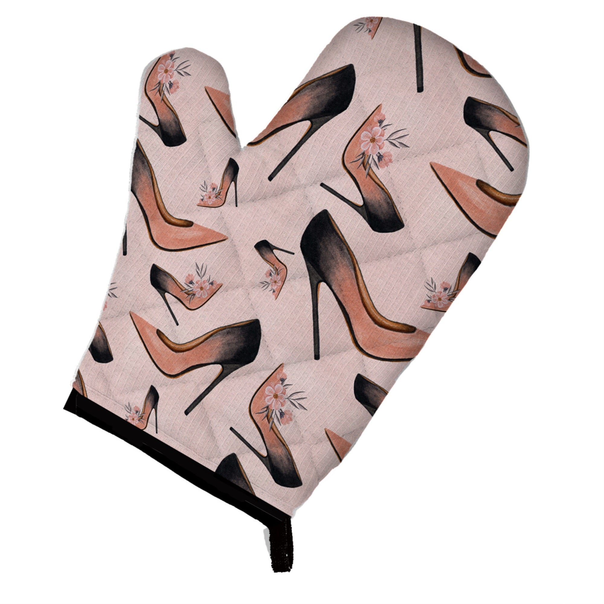 Caroline'S Treasures Watercolor Fashion Diva Shoes Decorated Oven Mitt, 12 X 8.5, Multicolor