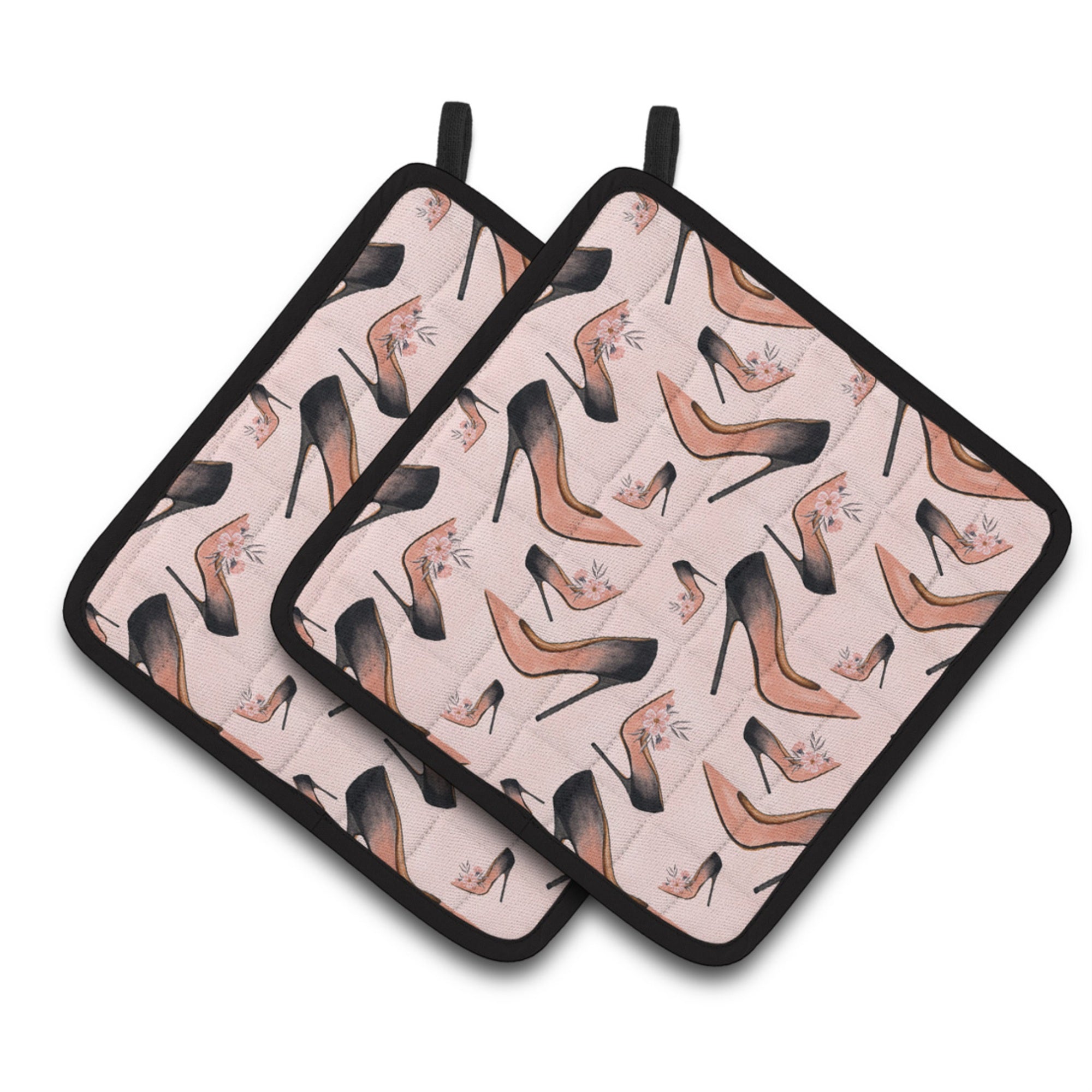 Caroline'S Treasures Watercolor Fashion Diva Shoes Decorated Pot Holder, 7.5 X 7.5, Multicolor