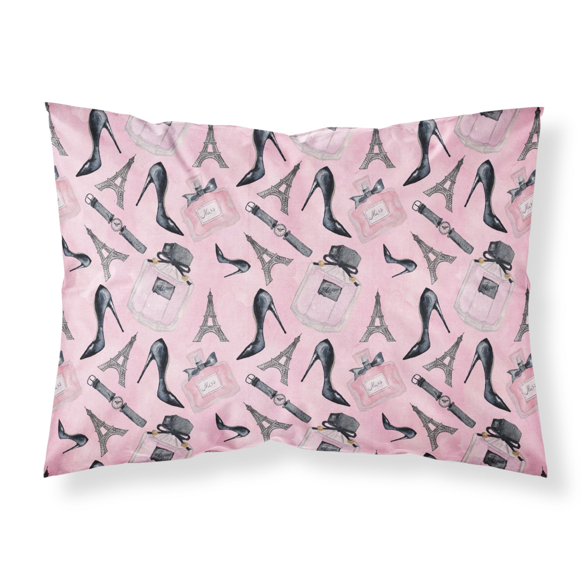 Caroline'S Treasures Watercolor Fashion Diva Shoes And Accessories Printed, Polyester Envelope Closure Pillowcase, Sta