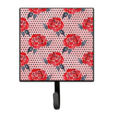 Caroline'S Treasures Watercolor Red Roses And Polka Dots Wall Hook, Small, Multicolor