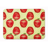 Caroline'S Treasures Watercolor Apples And Polka Dots Floor Mat, 19 H X 27 W, Multicolor