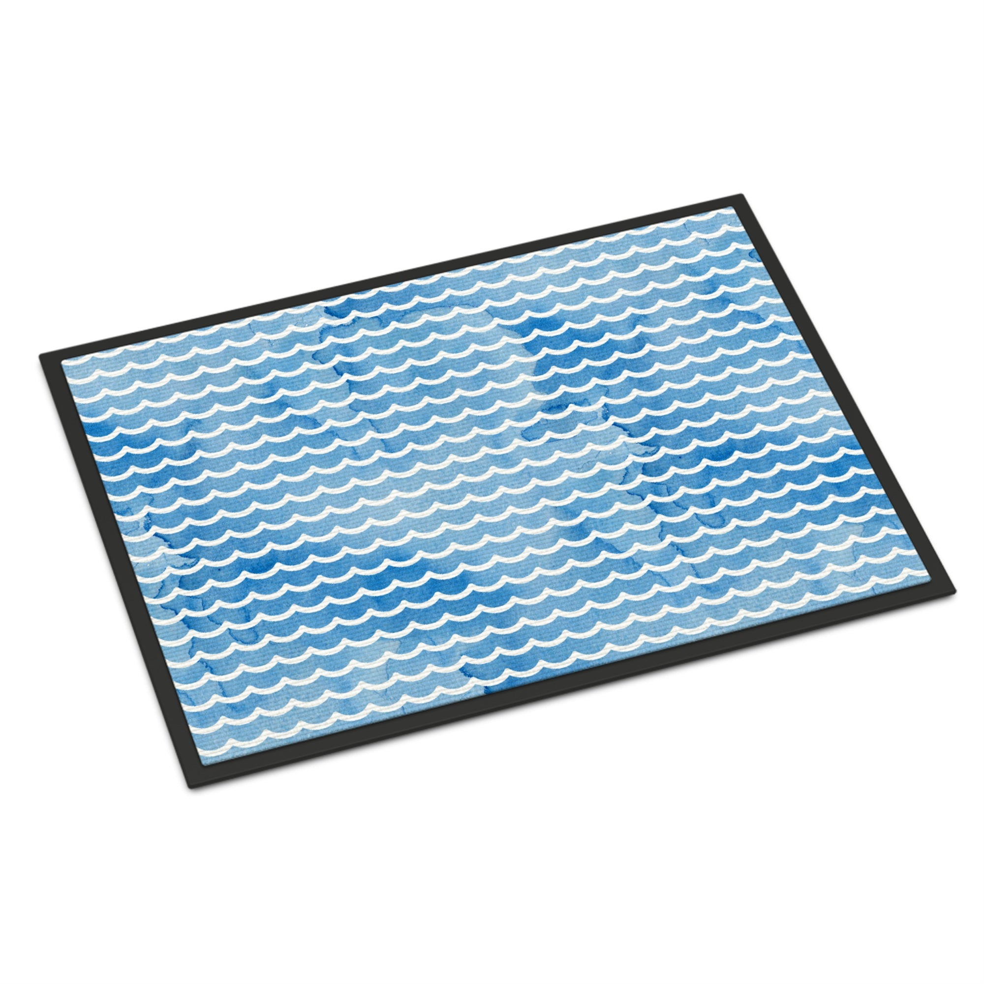 'Caroline'S Treasures Beach Watercolor Waves Indoor Or Outdoor Doormat, 24'''' H X 36'''' W, Multicolor''