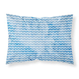 Caroline'S Treasures Beach Watercolor Waves Printed, Polyester, 250 Thread Count, Envelope Closure Pillowcase, Standard, Multi