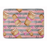 Caroline'S Treasures Watercolor Coffee And Paper Clips Floor Mat, 19 H X 27 W, Multicolor