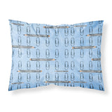 Caroline'S Treasures Watercolor Organized Paper Clips Blue Pillowcase, Standard, Multicolor