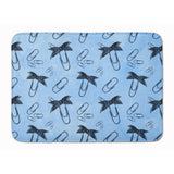 Caroline'S Treasures Watercolor Paper Clips Blue Floor Mat, 19 H X 27 W, Multicolor