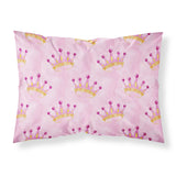 Caroline'S Treasures Watercolor Princess Crown On Pink Pillowcase, Standard, Multicolor