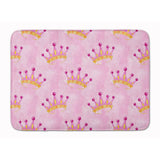 Caroline'S Treasures Watercolor Princess Crown On Pink Floor Mat, 19 H X 27 W, Multicolor