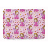 Caroline'S Treasures Watercolor Fairy Princess On Pink Floor Mat, 19 H X 27 W, Multicolor