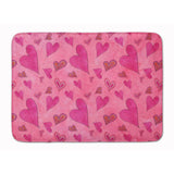 Caroline'S Treasures Watercolor Love And Hearts Floor Mat, 19 H X 27 W, Multicolor