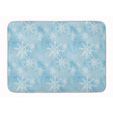 Caroline'S Treasures Watercolor Snowflake On Light Blue Floor Mat, 19 H X 27 W, Multicolor
