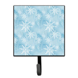 Caroline'S Treasures Watercolor Snowflake On Light Blue Wall Hook, Small, Multicolor