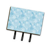 Caroline'S Treasures Watercolor Snowflake On Light Blue Wall Hook, Triple, Multicolor