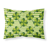 Caroline'S Treasures Watercolor Shamrock Stripes Pillowcase, Standard, Multicolor