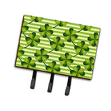 Caroline'S Treasures Watercolor Shamrock Stripes Wall Hook, Triple, Multicolor