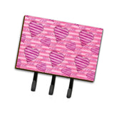 Caroline'S Treasures Watercolor Hot Pink Striped Hearts Wall Hook, Triple, Multicolor