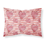 Caroline'S Treasures Watercolor Red Striped Hearts Pillowcase, Standard, Multicolor