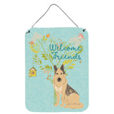Caroline'S Treasures Welcome Friends German Shepherd Metal Print, 16H X 12W, Multicolor