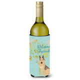 Caroline'S Treasures Welcome Friends German Shepherd Decorative Bottle Hugger, 750 Ml, Multicolor