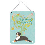 Caroline'S Treasures Welcome Friends Bernese Mountain Dog Metal Print, 16H X 12W, Multicolor