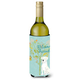 Caroline'S Treasures Welcome Friends White Boxer Decorative Bottle Hugger, 750 Ml, Multicolor