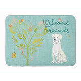 Caroline'S Treasures Welcome Friends White Boxer Floor Mat, 19Hx27W, Multicolor