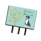 Caroline'S Treasures Welcome Friends Black Boxer Wall Hook, Triple
