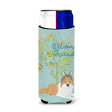 Caroline'S Treasures Welcome Friends Collie Decorative Can Hugger, Multicolor