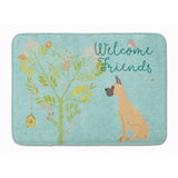Caroline'S Treasures Friends Ears Welcome Fawn Dane Cropped Floor Mat, 19Hx27W, Multicolor