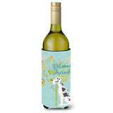 Caroline'S Treasures Welcome Friends Harlequin Dane Decorative Bottle Hugger, 750 Ml, Multicolor