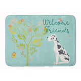 Caroline'S Treasures Welcome Friends Harlequin Dane Floor Mat, 19Hx27W, Multicolor