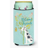 Caroline'S Treasures Welcome Friends Harlequin Dane Decorative Can Hugger, Tall Boy, Multicolor