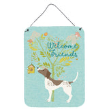 Caroline'S Treasures Welcome Friends Gun Dog Metal Print, 16H X 12W, Multicolor