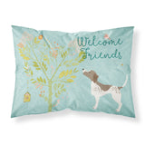 Caroline'S Treasures Welcome Friends Gun Dog Printed, Polyester, 250 Thread Count, Envelope Closure Pillowcase, Standard, Mult
