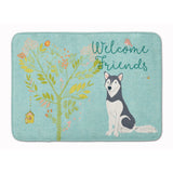 Caroline'S Treasures Welcome Friends Siberian Husky Floor Mat, 19Hx27W, Multicolor