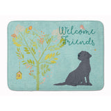 Caroline'S Treasures Welcome Friends Black Labrador Retriever Floor Mat, 19Hx27W, Multicolor