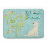 Caroline'S Treasures Friends Retriever Welcome Yellow Labrador Floor Mat, 19Hx27W, Multicolor
