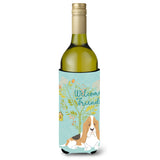 Caroline'S Treasures Welcome Friends Basset Hound Decorative Bottle Hugger, 750 Ml, Multicolor