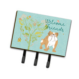 Caroline'S Treasures Welcome Friends English Bulldog Wall Hook, Triple, Multicolor